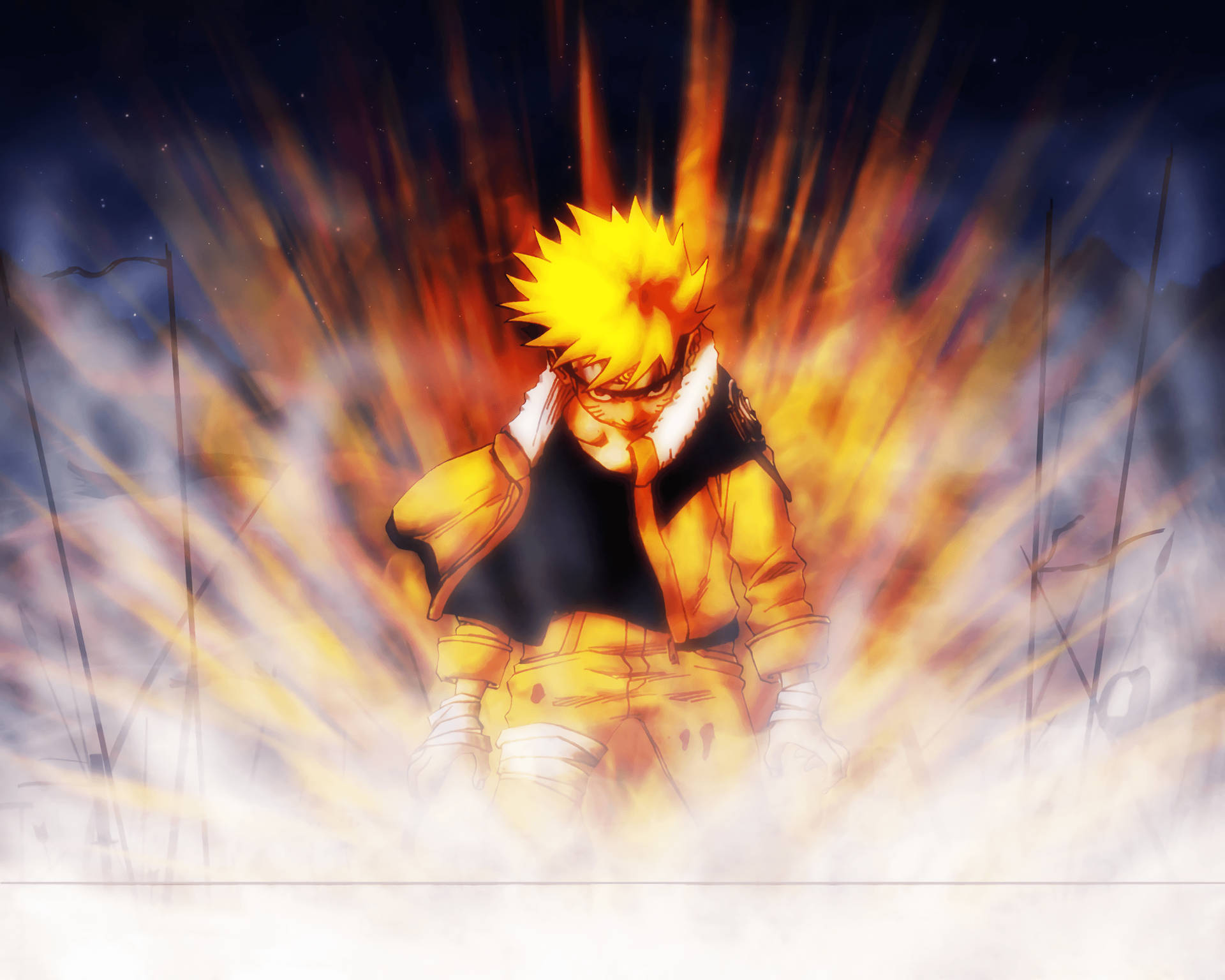Awesome Naruto Chakra Mode Background