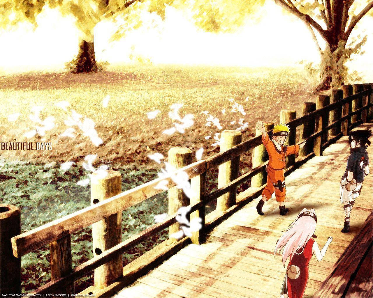 Awesome Naruto Childhood Friends Background