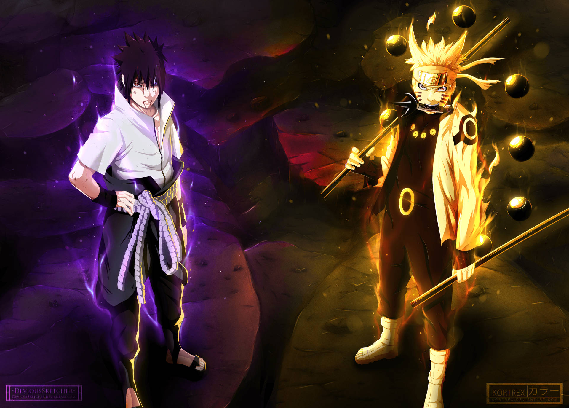 Awesome Naruto With Partner Sasuke