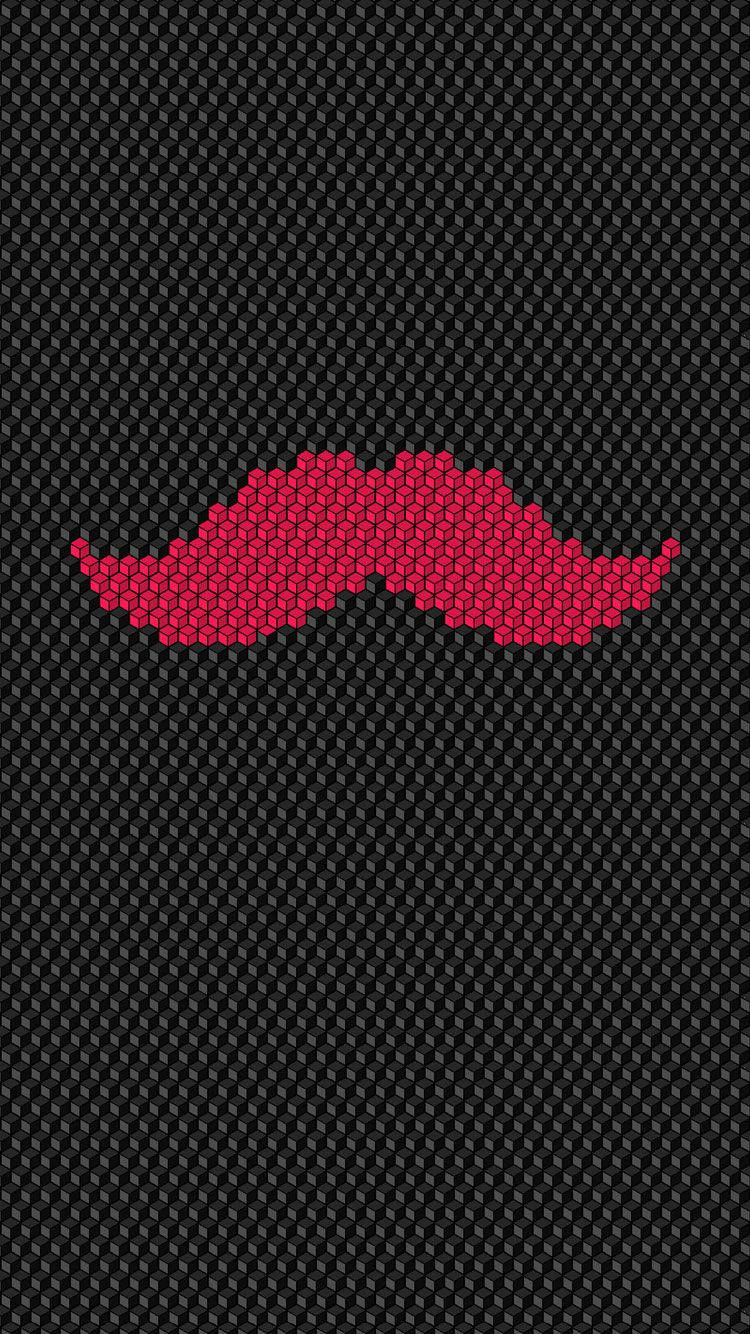 Awesome Phone Red Mustache Background