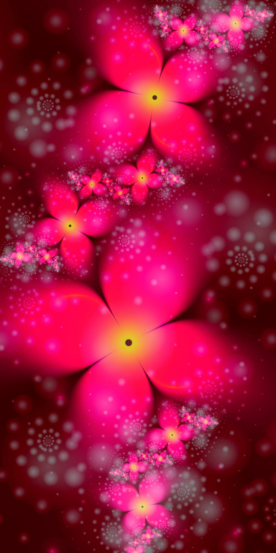 Awesome Pink 3d Iphone Flowers Background