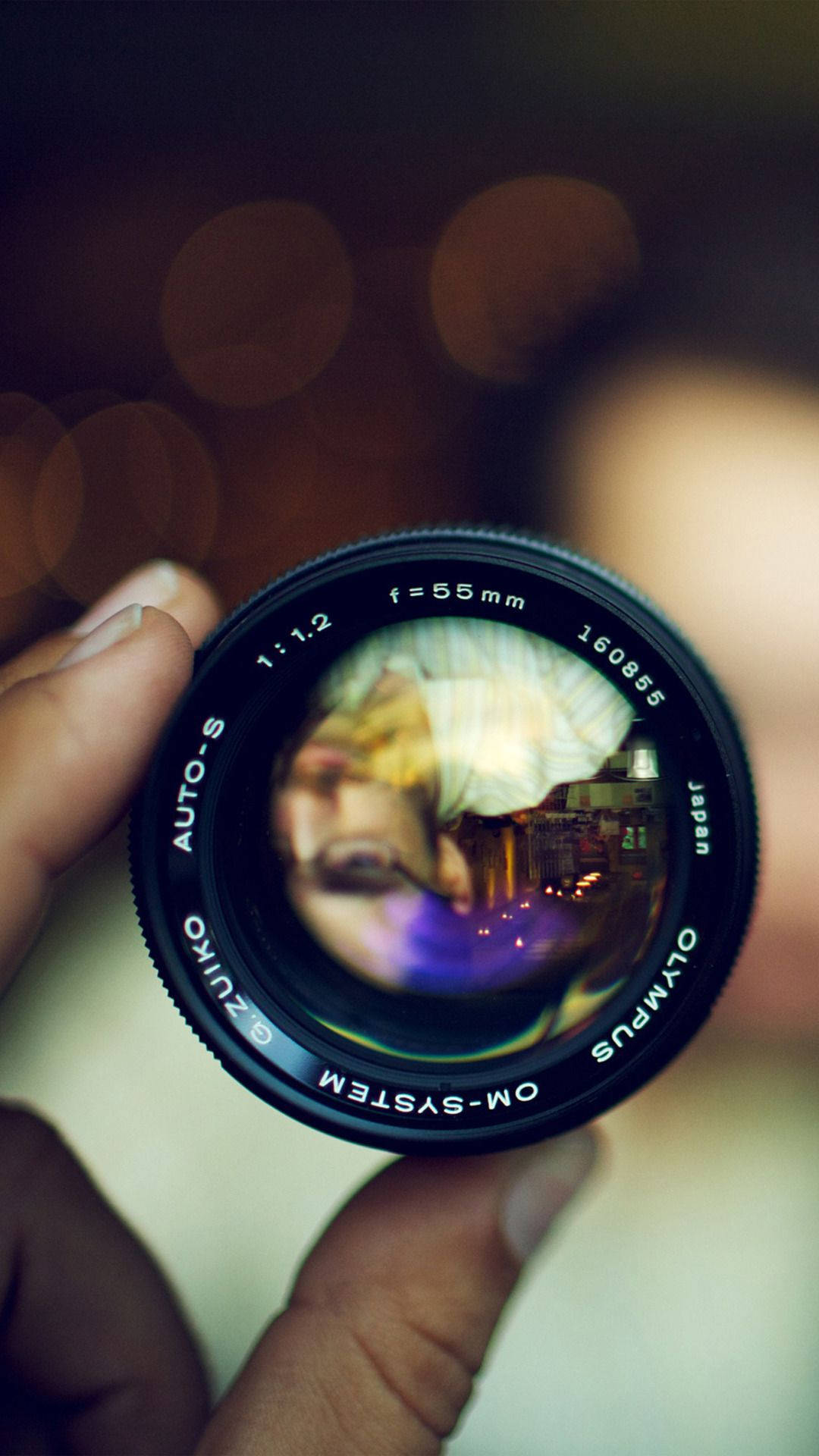 Awesome Portrait In Lens Background