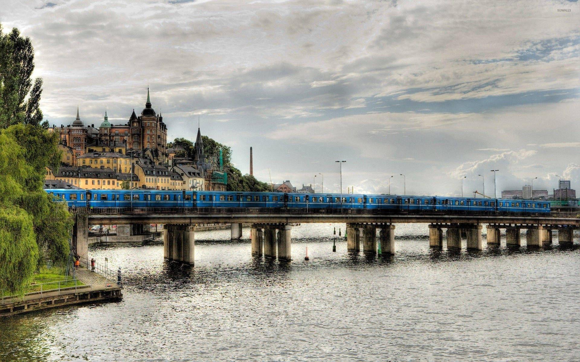 Awesome Railway In Stockholm Sweden Background