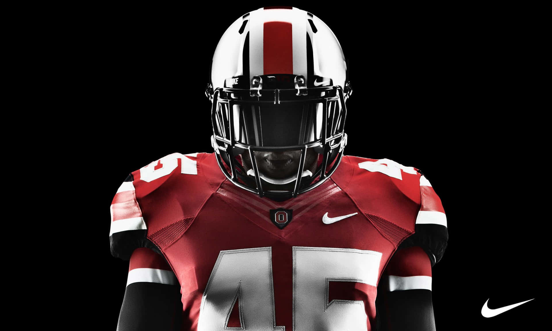 Awesome Red Football Player Background