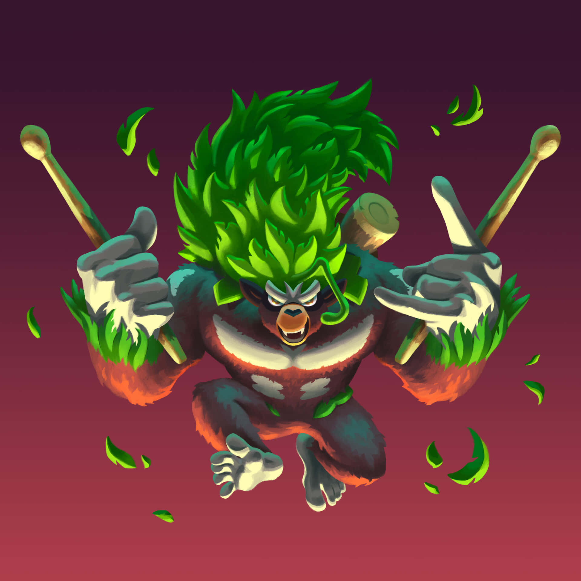 Awesome Rillaboom Art Background