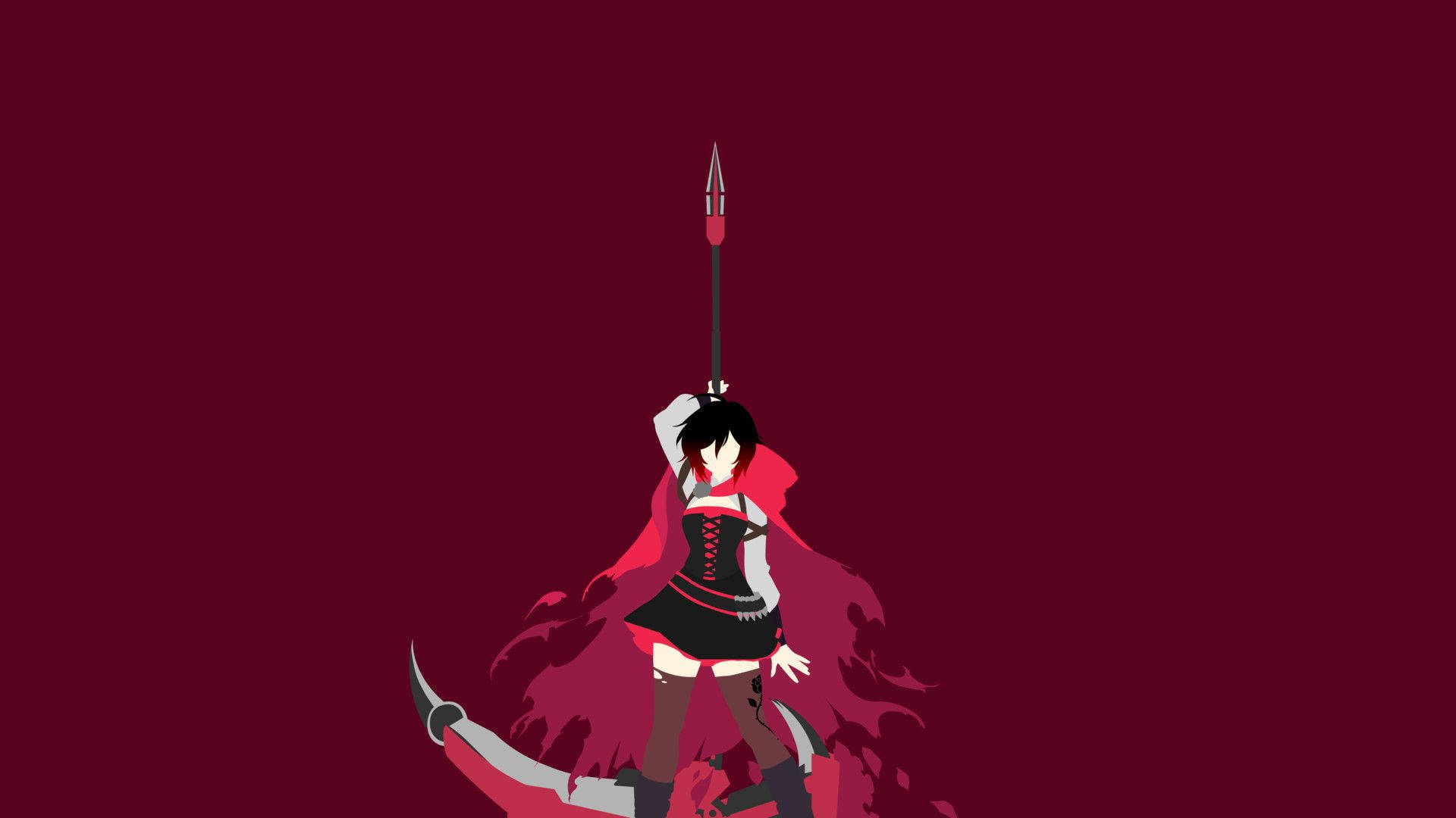 Awesome Rwby Ruby Rose Vector Fan Art Background