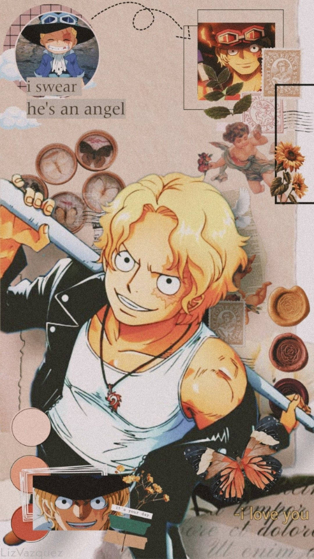 Awesome Sabo One Piece Aesthetic Background