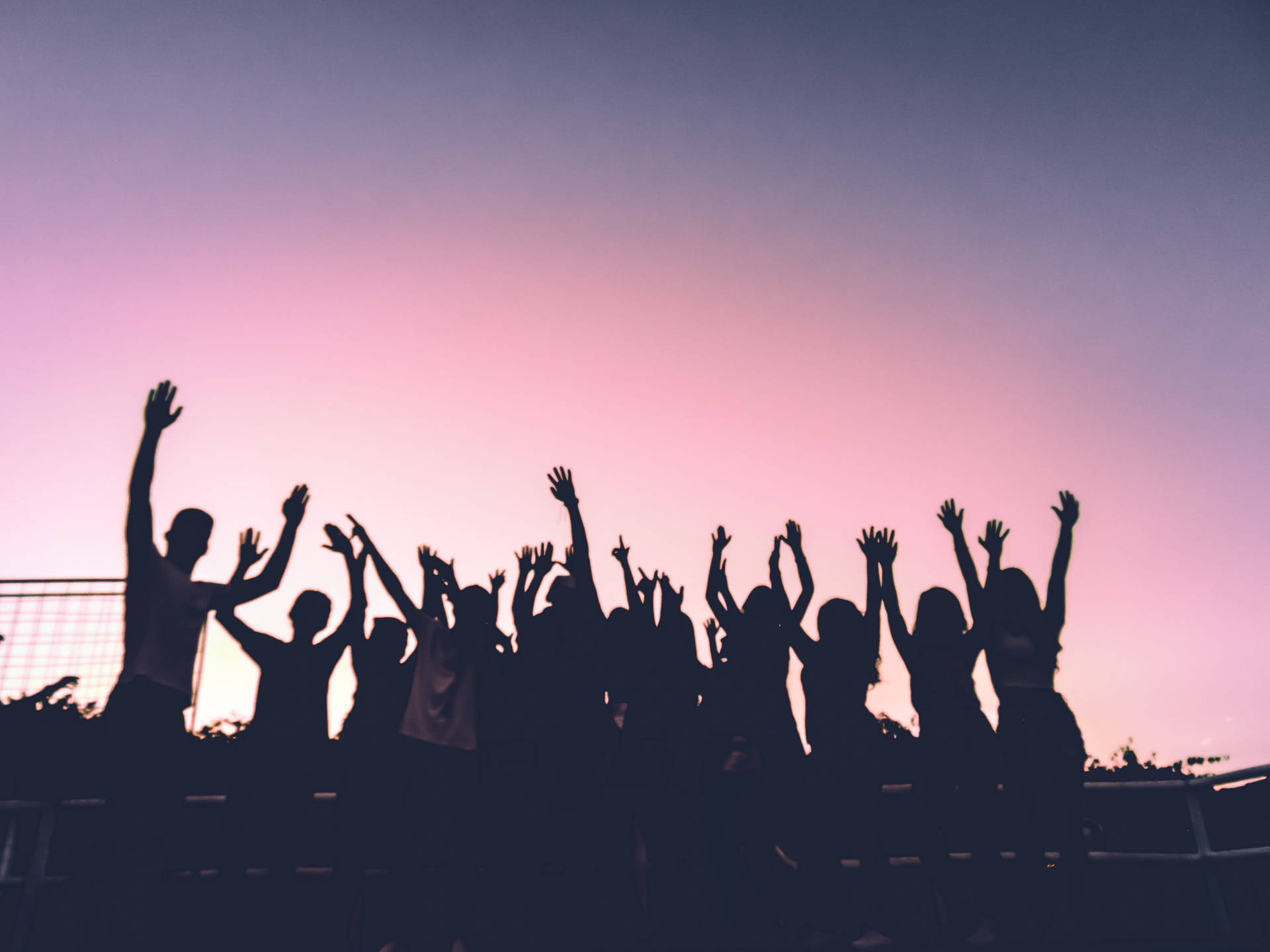 Awesome Silhouette Of A Group Of People