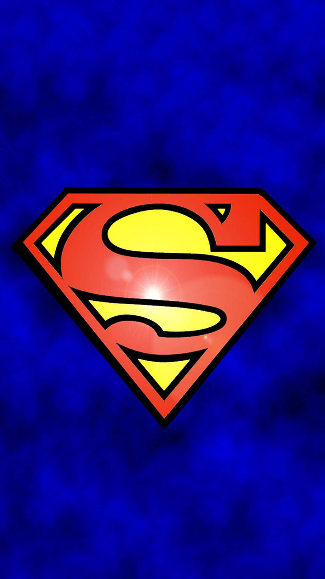 Awesome Superman Symbol Iphone Blue Background
