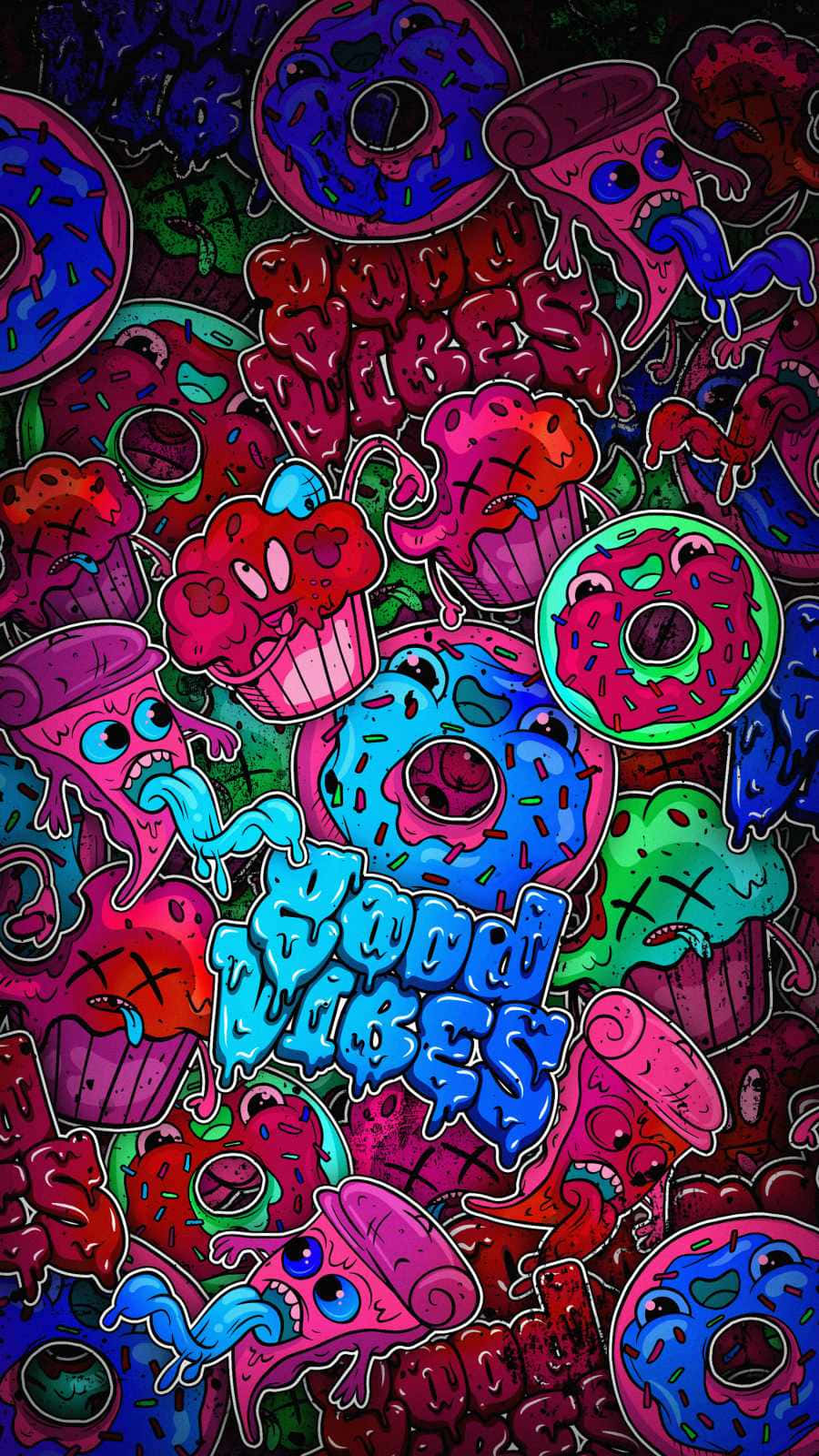 Awesome Trippy Good Vibe Graffiti Background