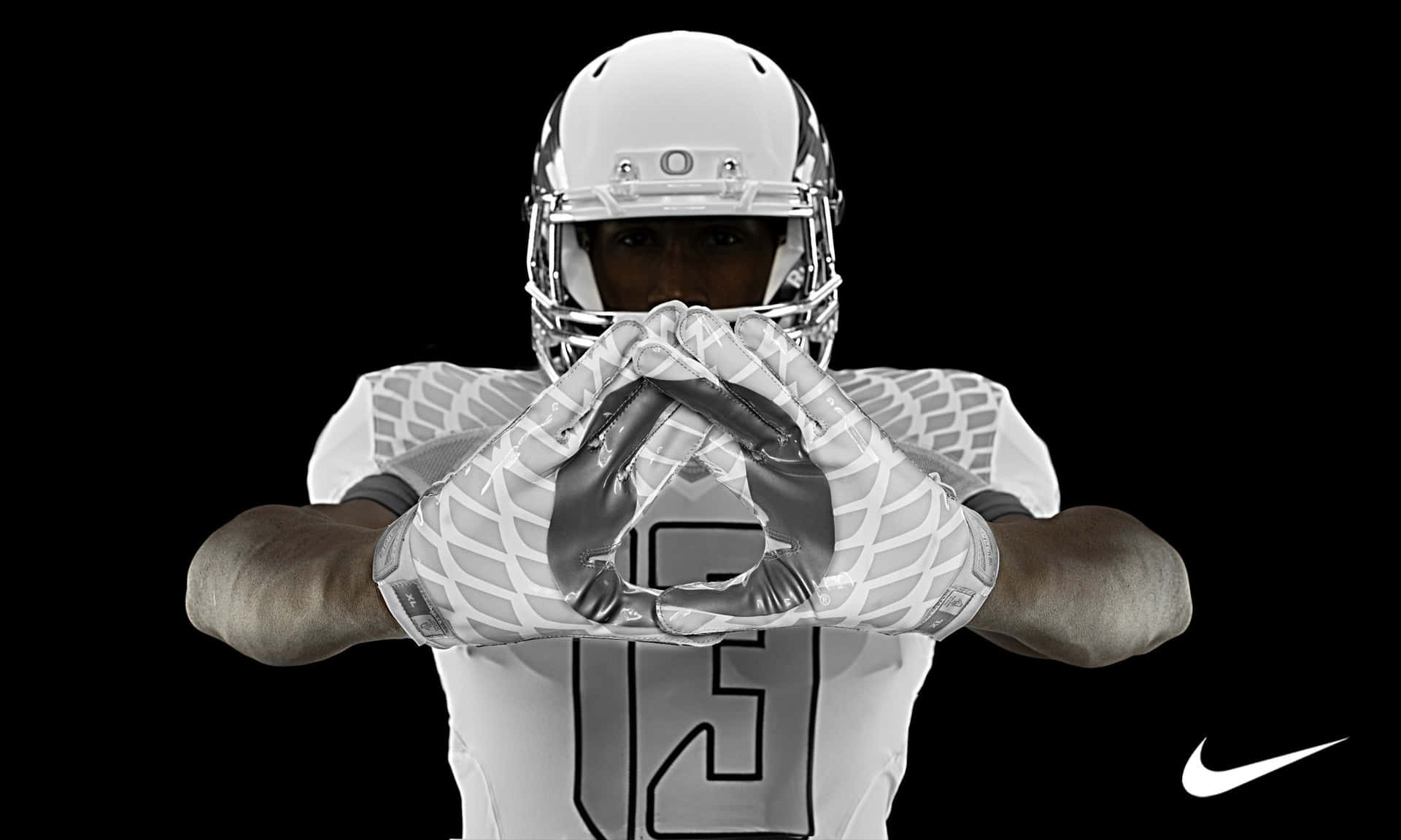 Awesome White Football Player Background
