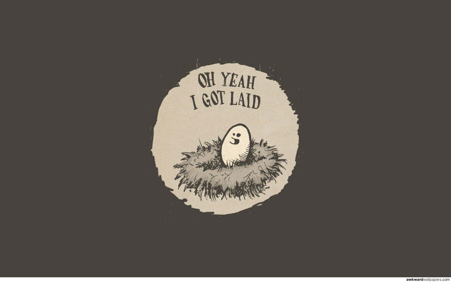 Awkward Egg On A Nest Background