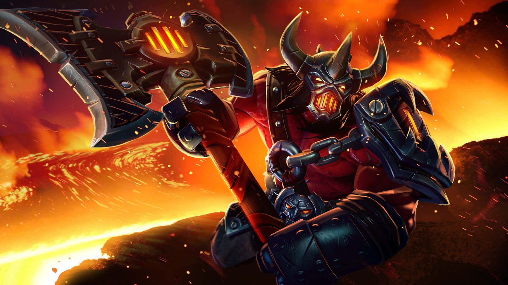 Axe, The Butcher Of The Battlefield In The Game Dota 2 Background