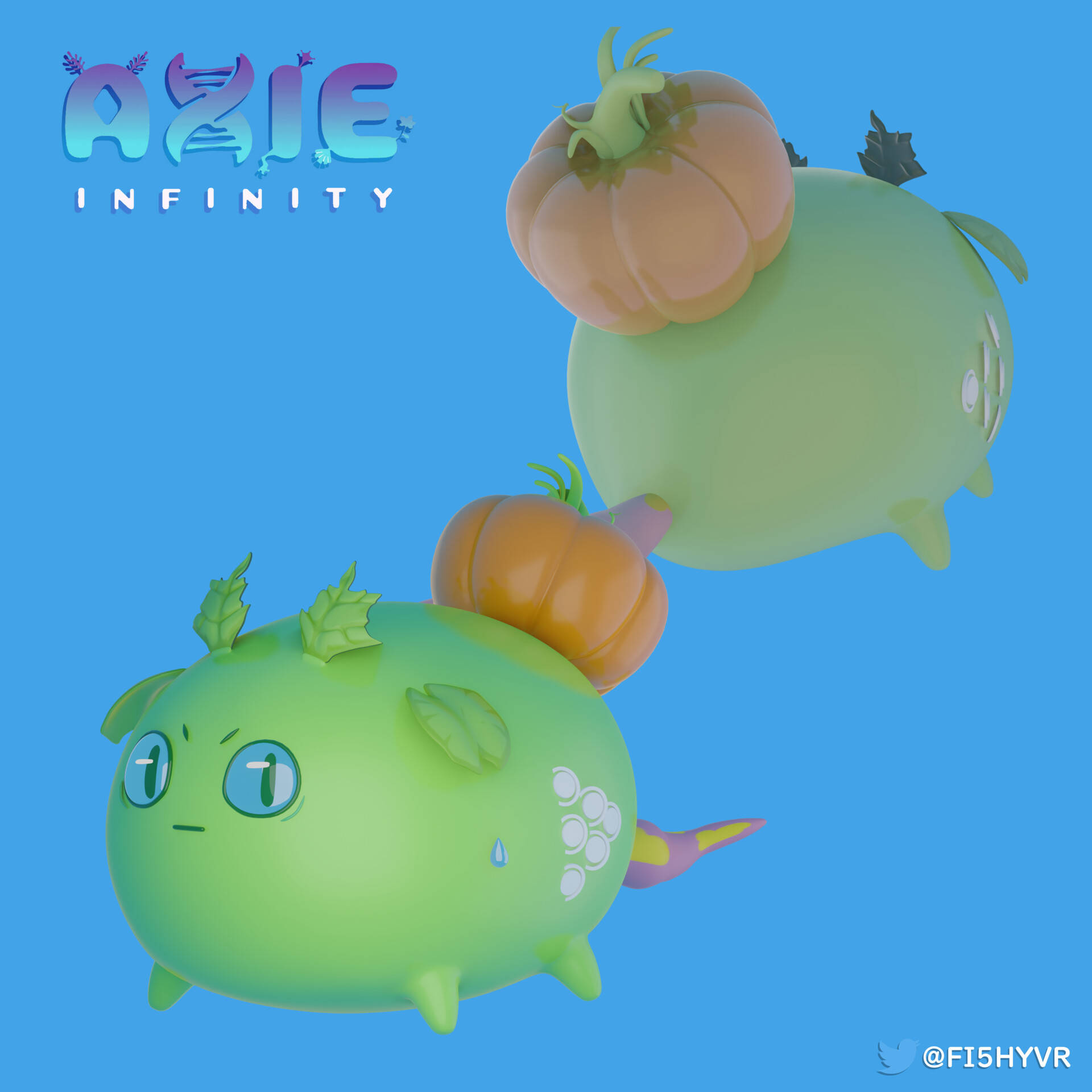 Axie Infinity 3d Plant Pumpkin Background