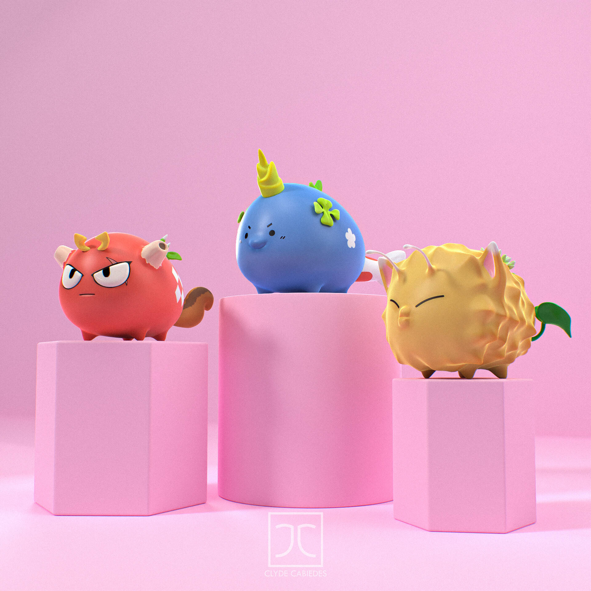 Axie Infinity Characters Figurine Background