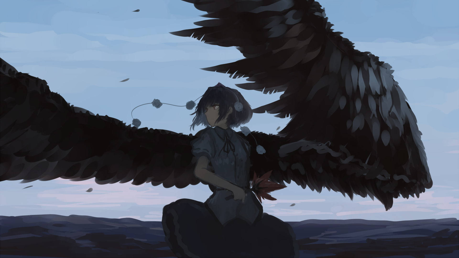 Aya Shameimaru Black Angel Wings
