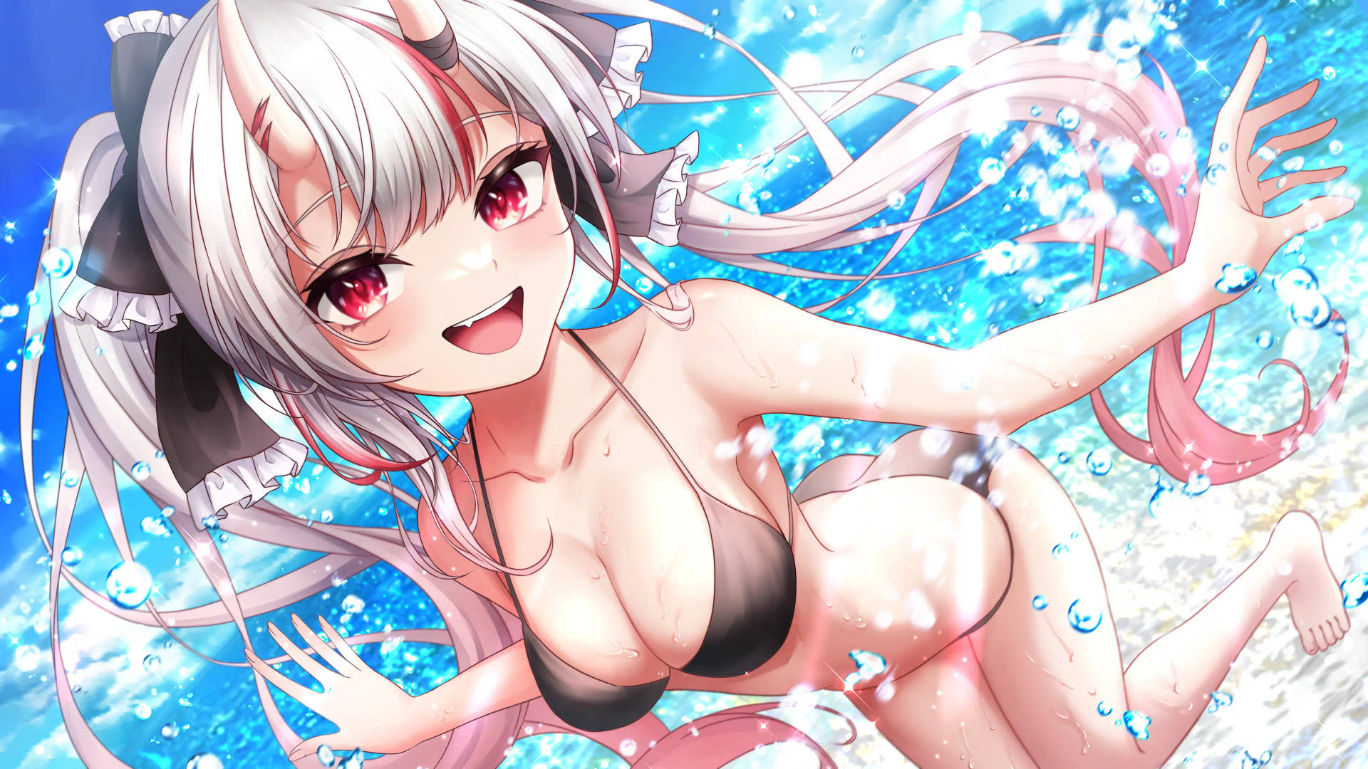 Ayame Girl In Bikini Background