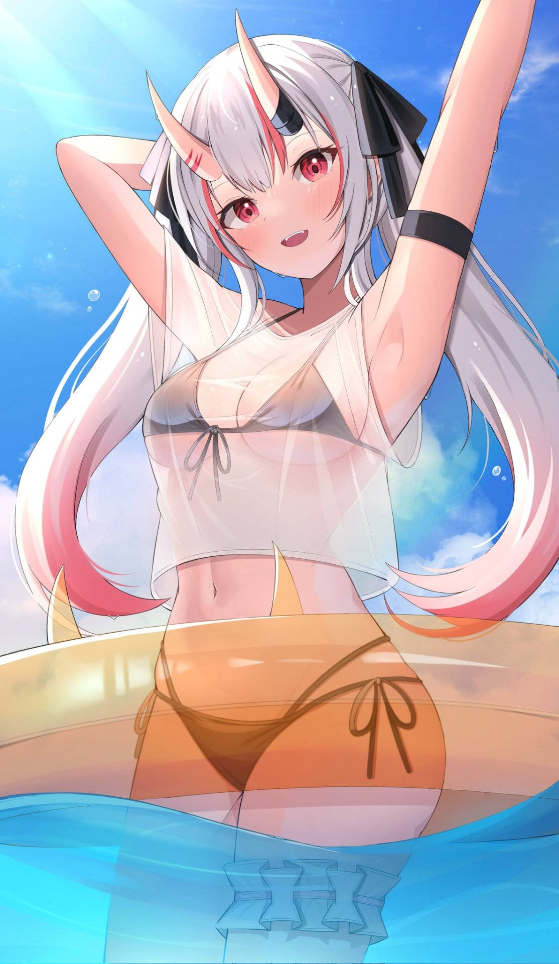 Ayame Woman Bikini Background