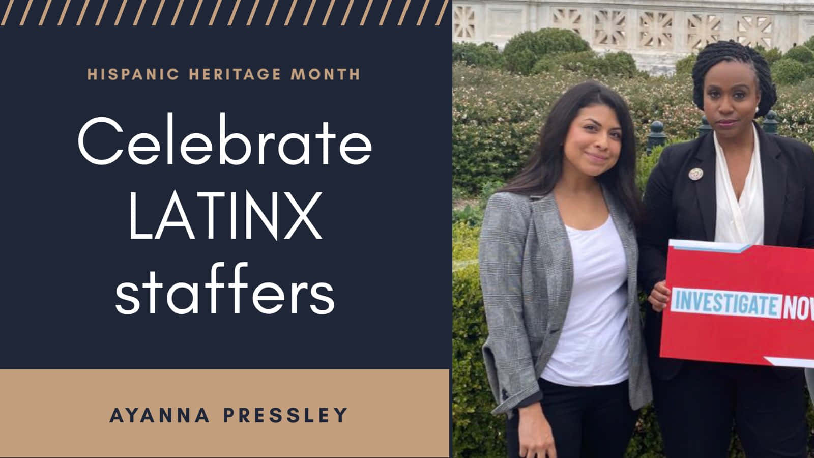 Ayanna Pressley Celebrate Latinx Staffers Background
