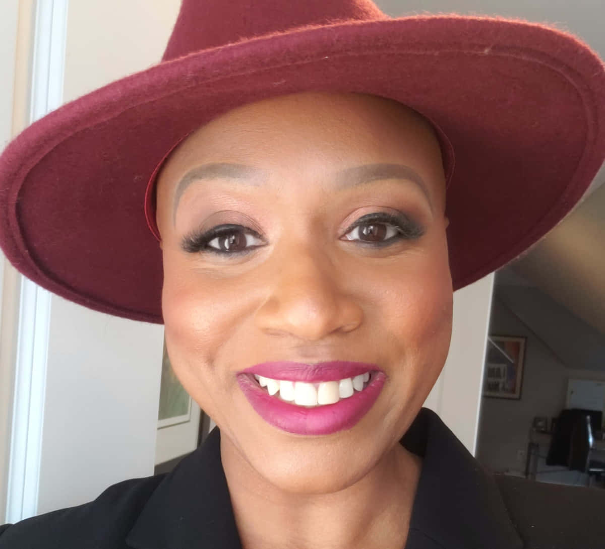 Ayanna Pressley Pink Hat Background