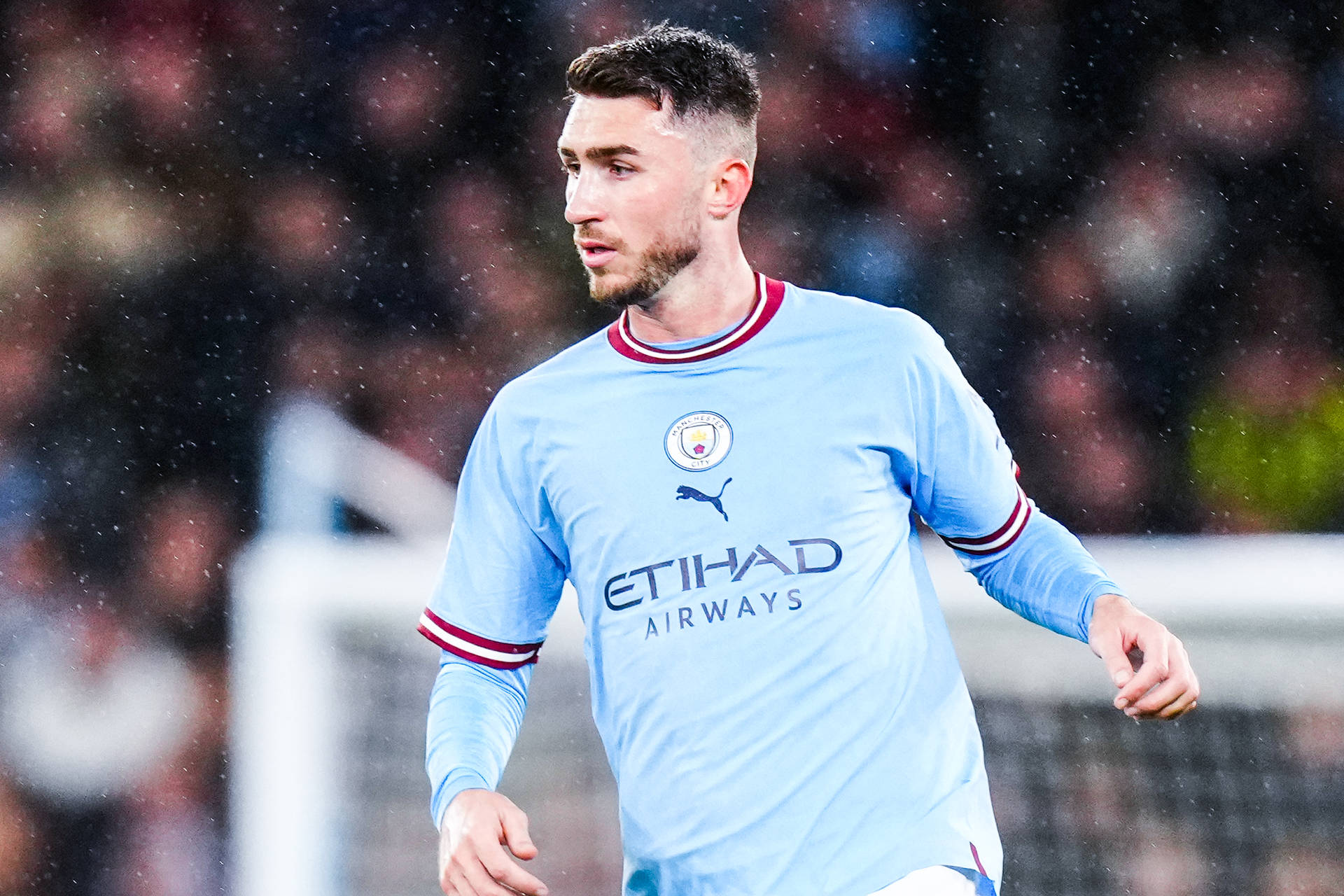 Aymeric Laporte Under Rain Background