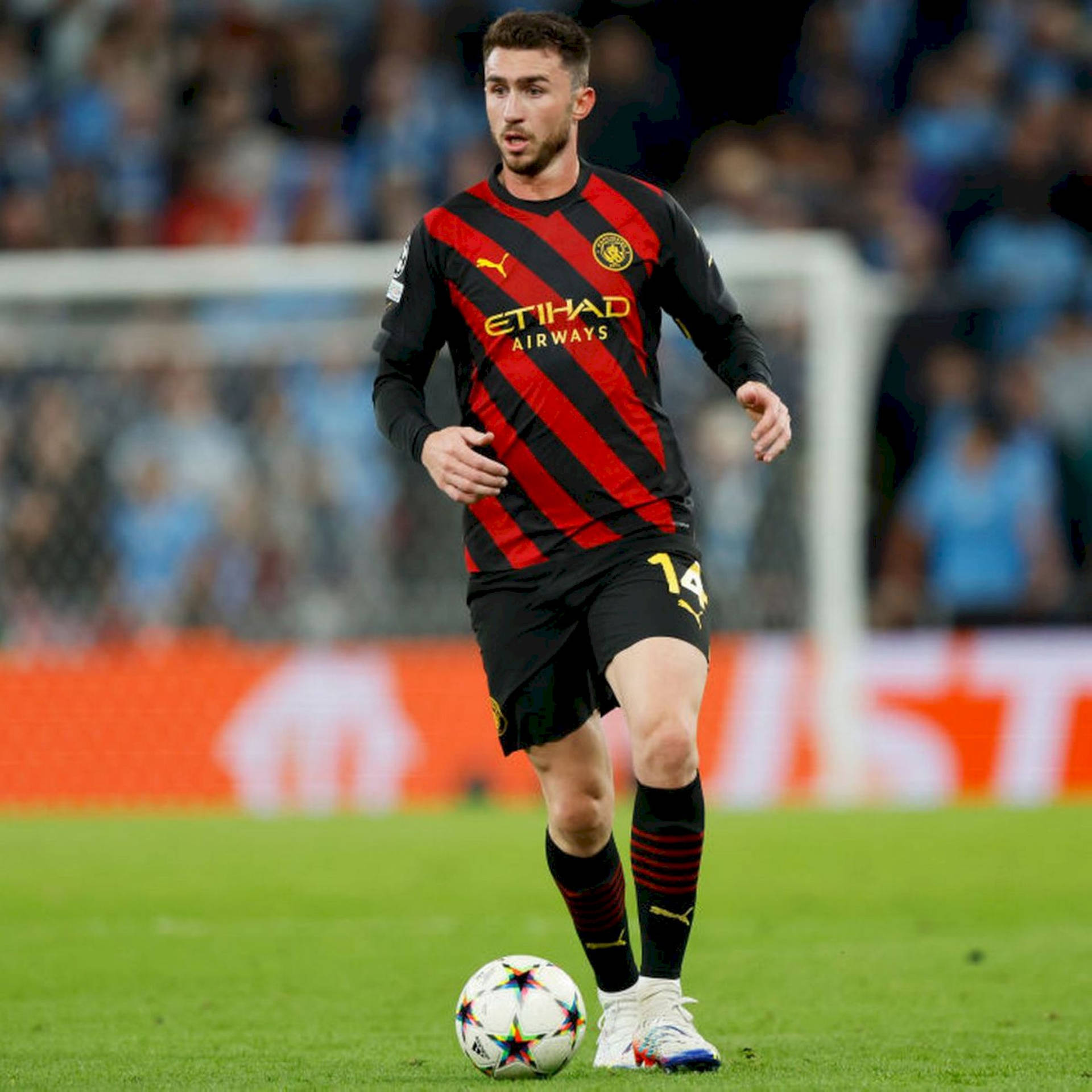 Aymeric Laporte Wearing Red And Black Background