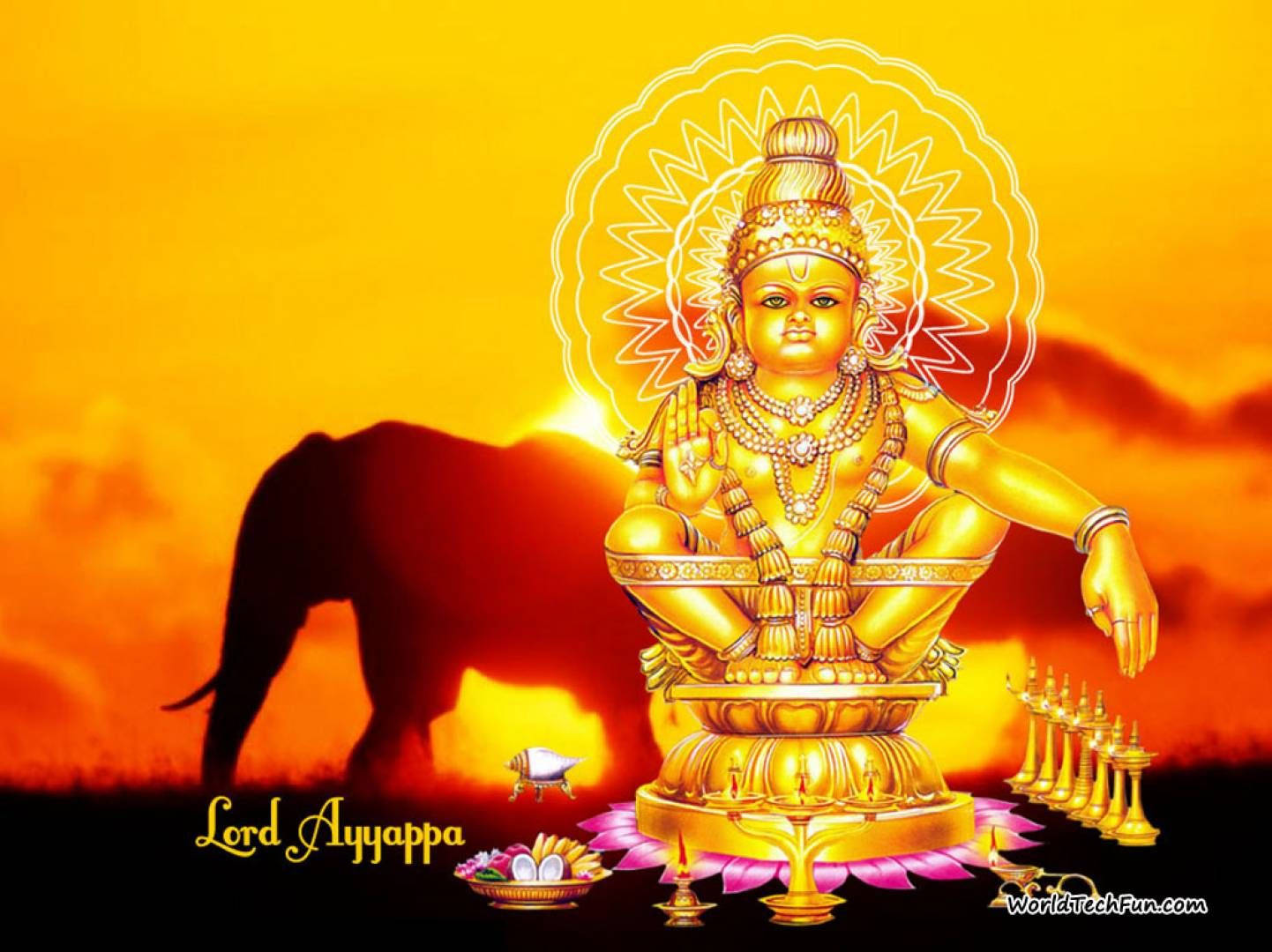 Ayyappan And Elephant Background