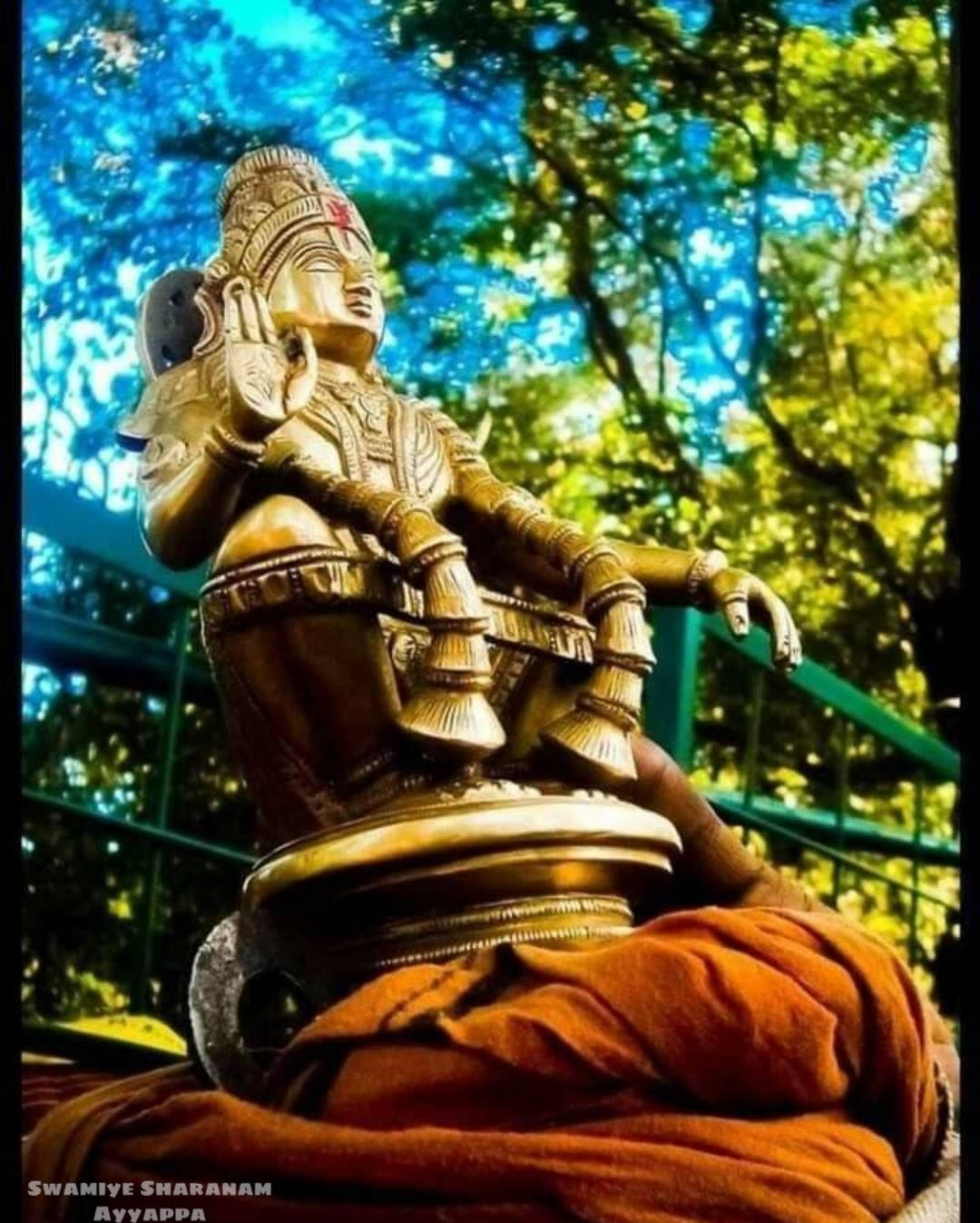 Ayyappan Brass Statue Background