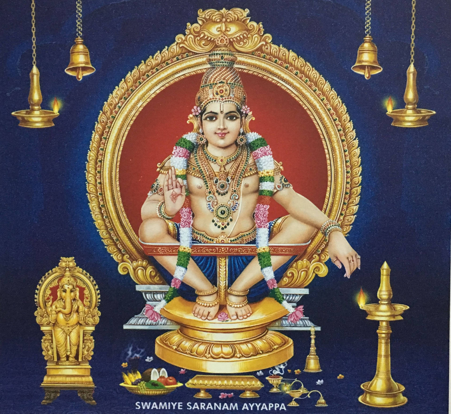 Ayyappan Hindu God Background