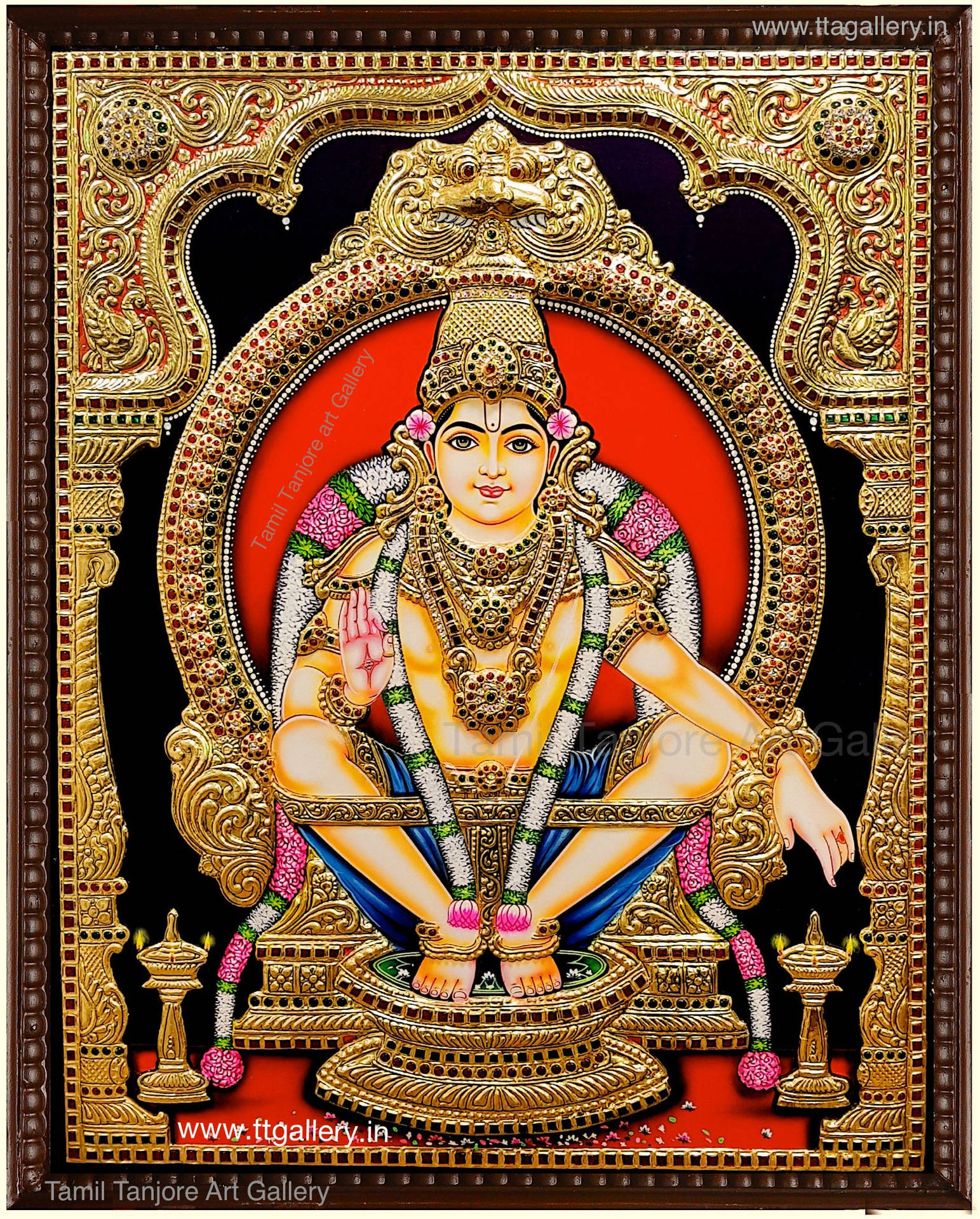 Ayyappan Intricate Art Background