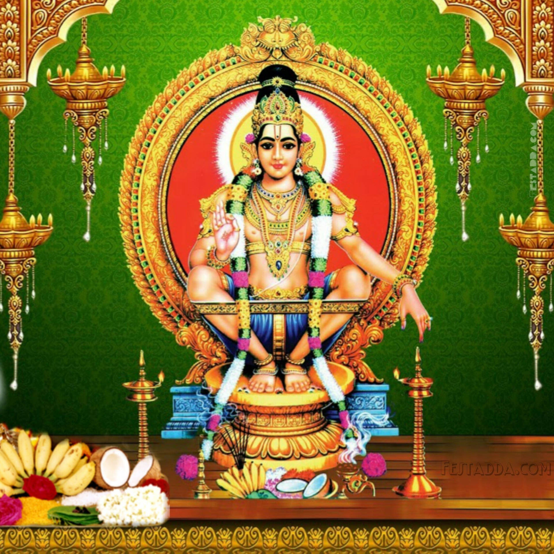 Ayyappan Sacred Pedestal Background