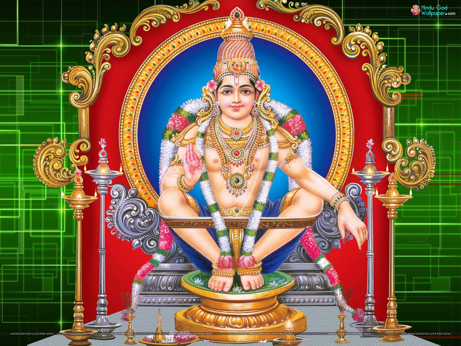 Ayyappan Sacred Throne Background