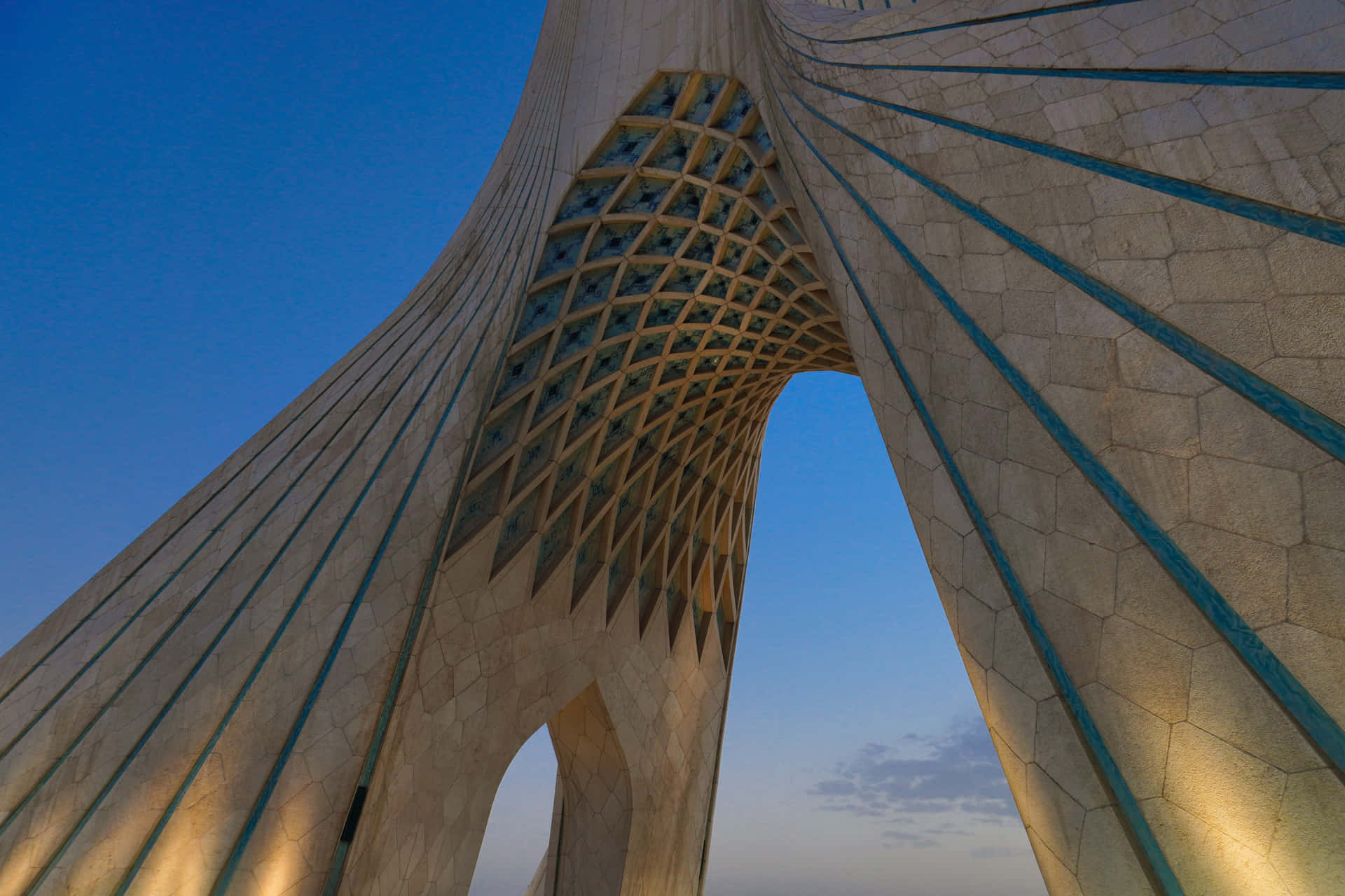 Azadi Tower Illuminated Evening