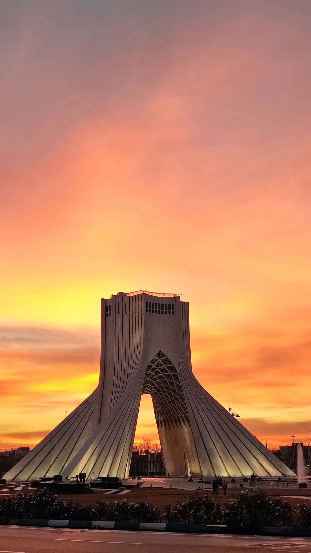 Azadi Tower Iphone Beautiful Sunset Sky