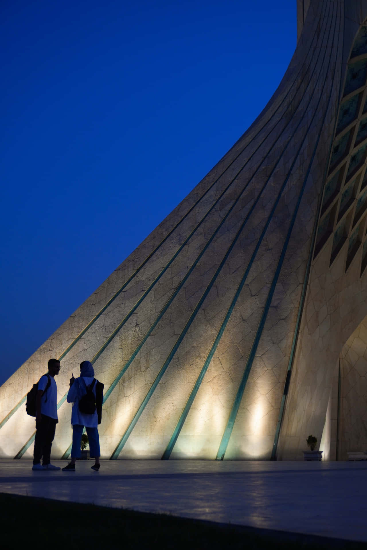 Azadi Tower Two People Standing