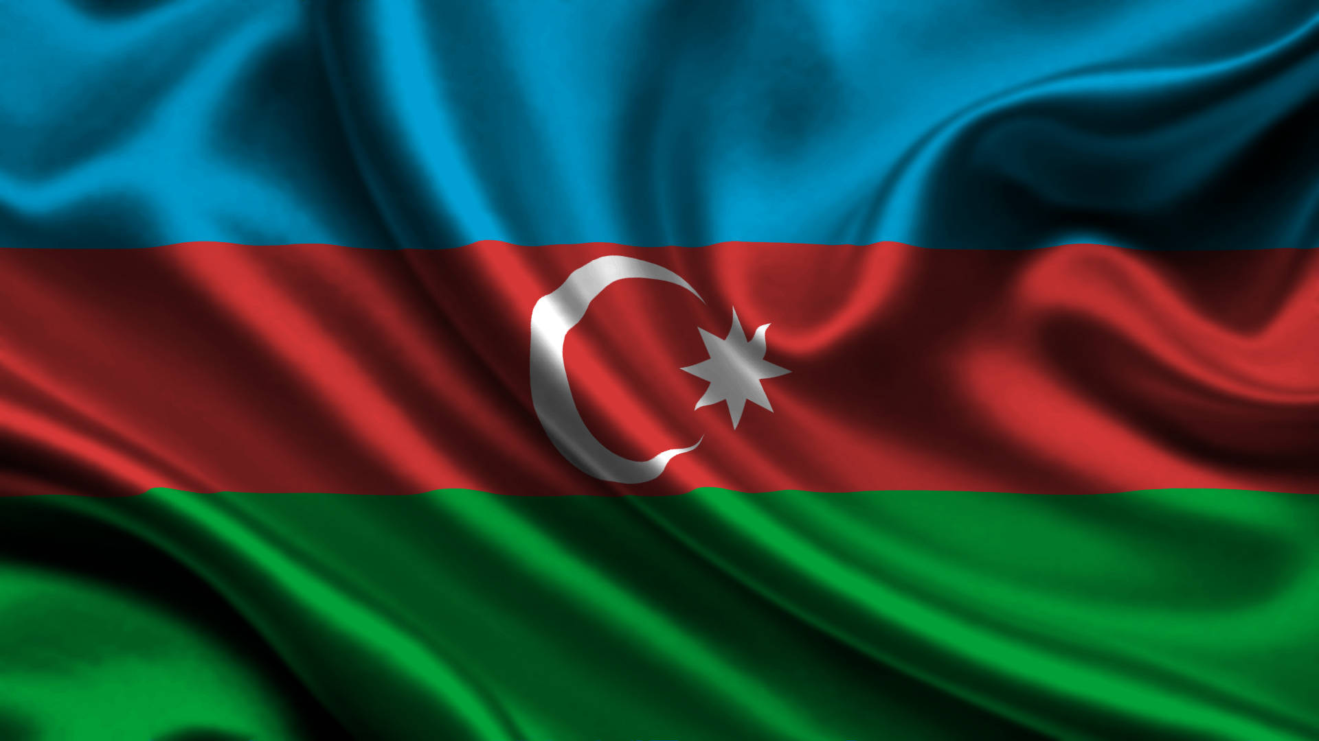 Azerbaijan Flag Cloth Background