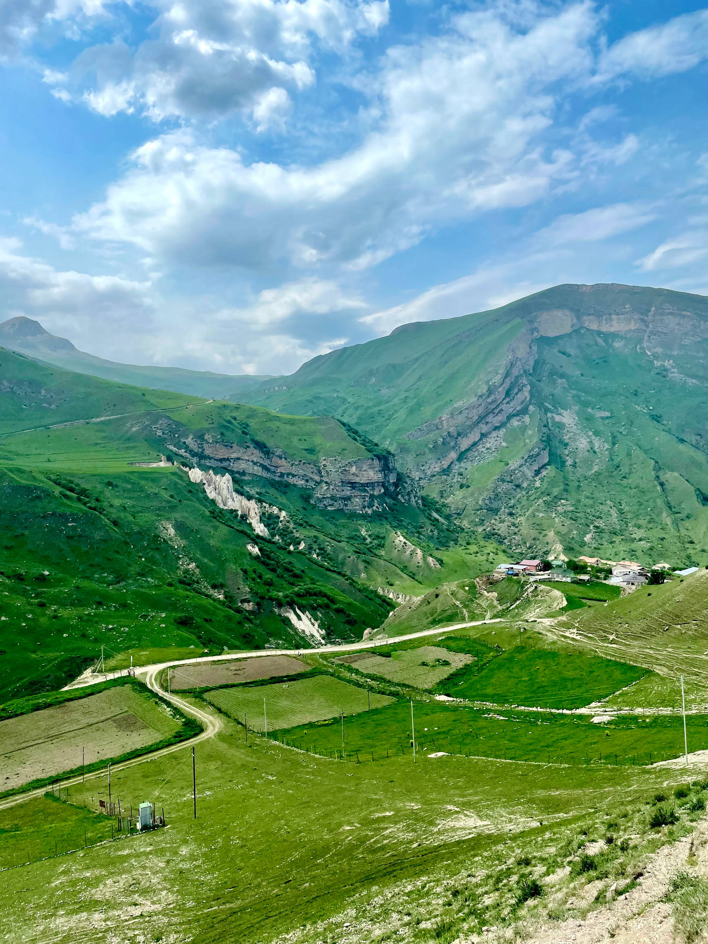 Azerbaijan Green Fields Background