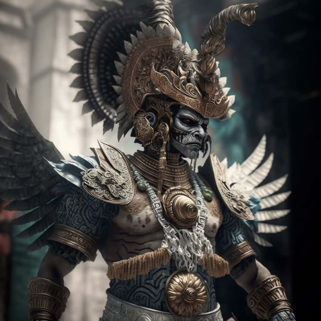 Aztec Warrior, A Guardian Of Ancient Mexico Background