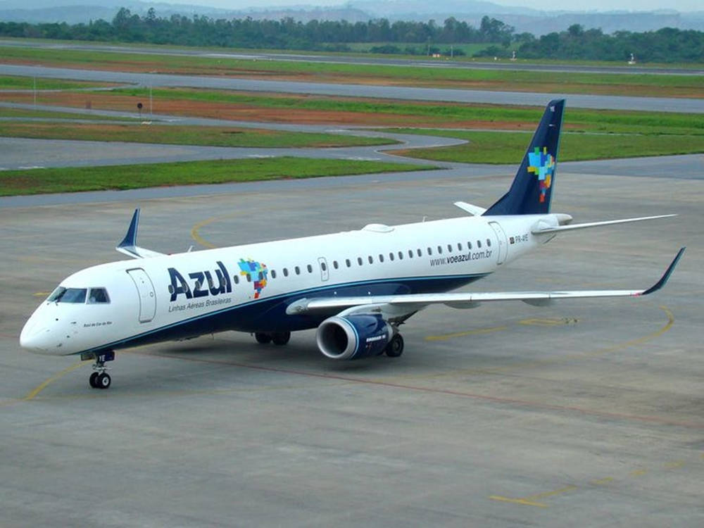 Azul Airlines Runway White Background