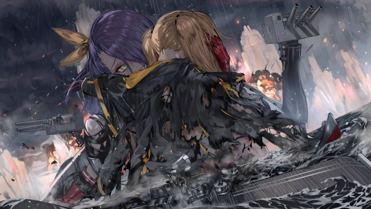 Azur Lane Northampton And Hornet In Storm