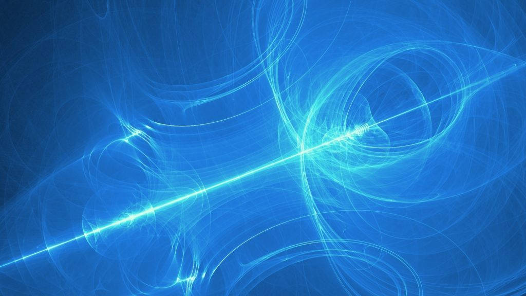 Azure Blue With Abstract Lights Background