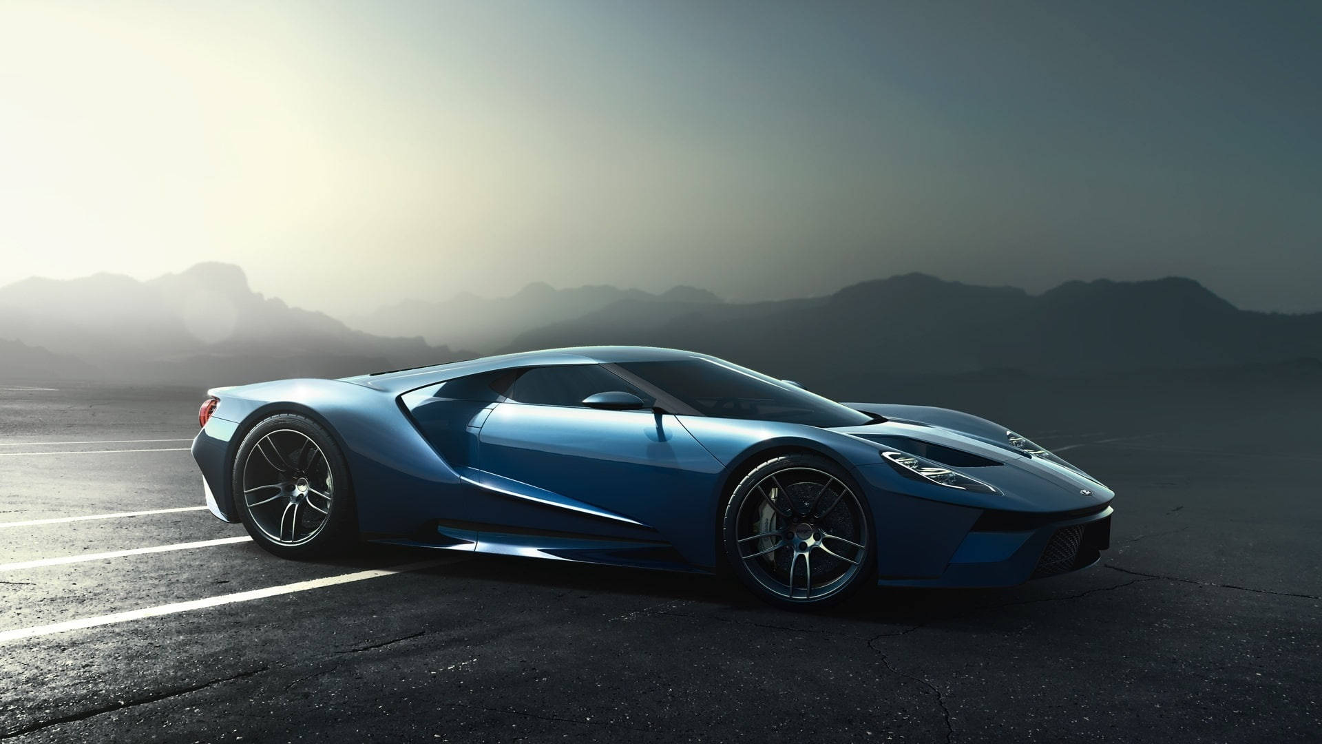Azure Ford Gt Sports Car