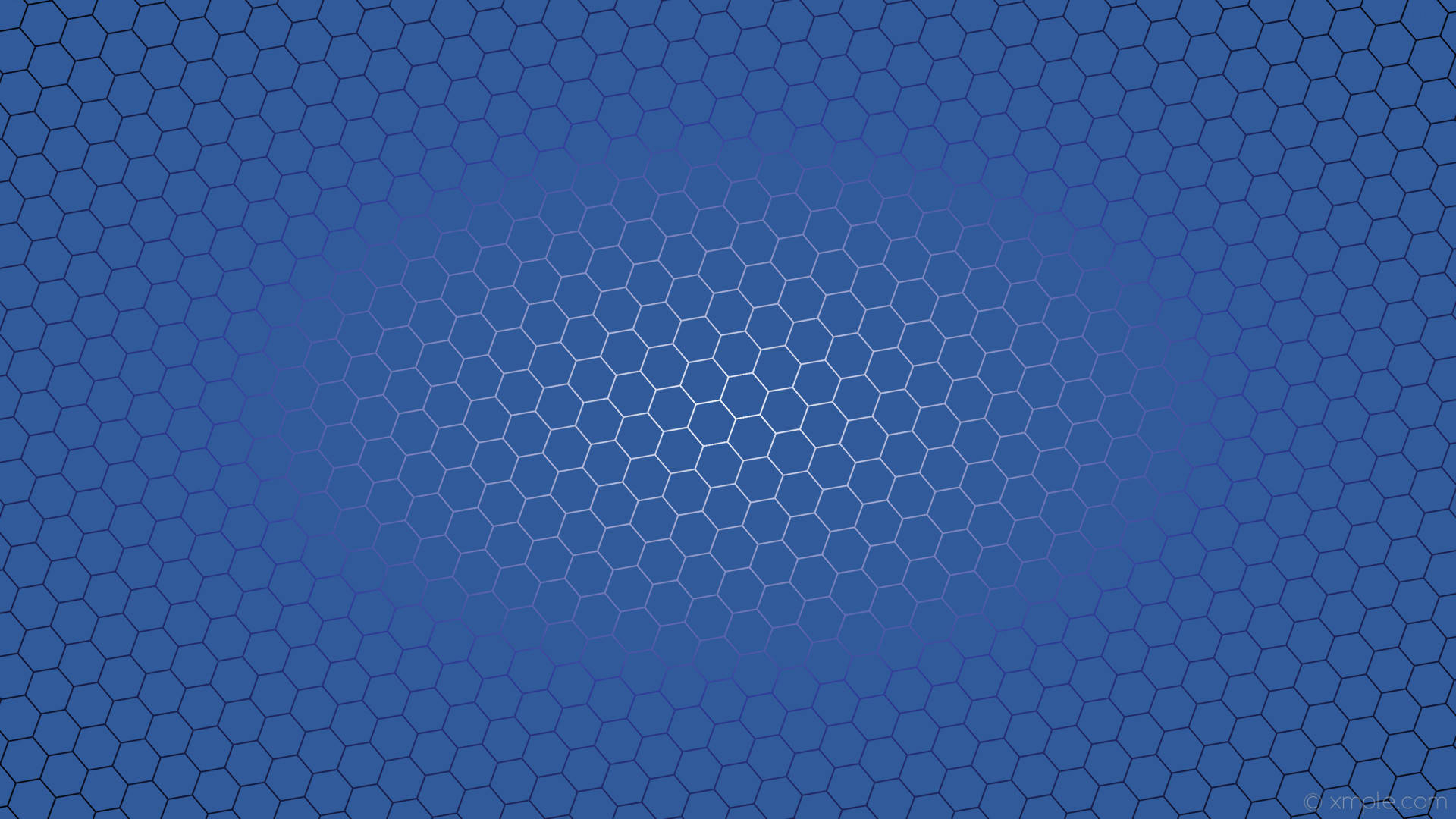 Azure Hexagon With Glowing Oval Shape Background