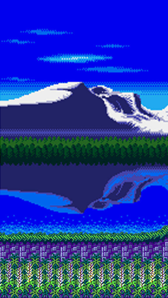 Azure Scenery Pixel Art Portrait Background