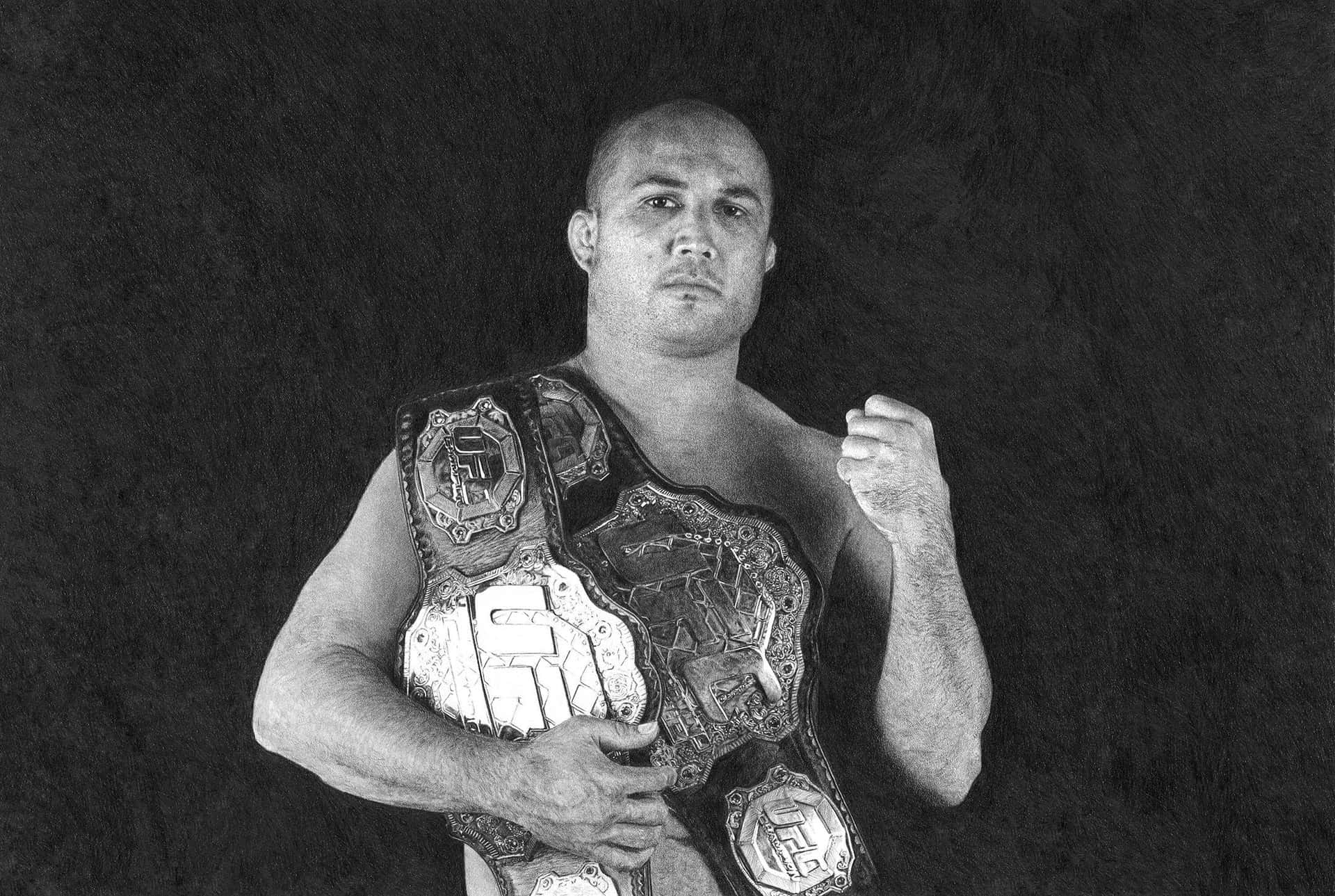 B.j. Penn With Title Belts