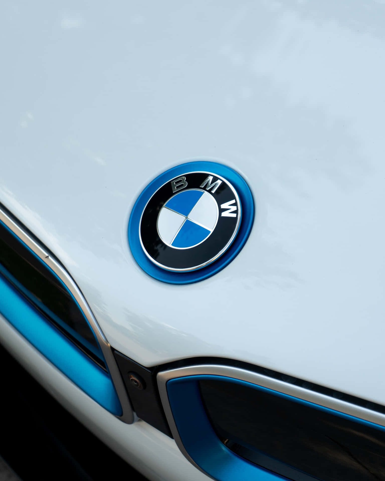 B M W Logoon Car Hood Background