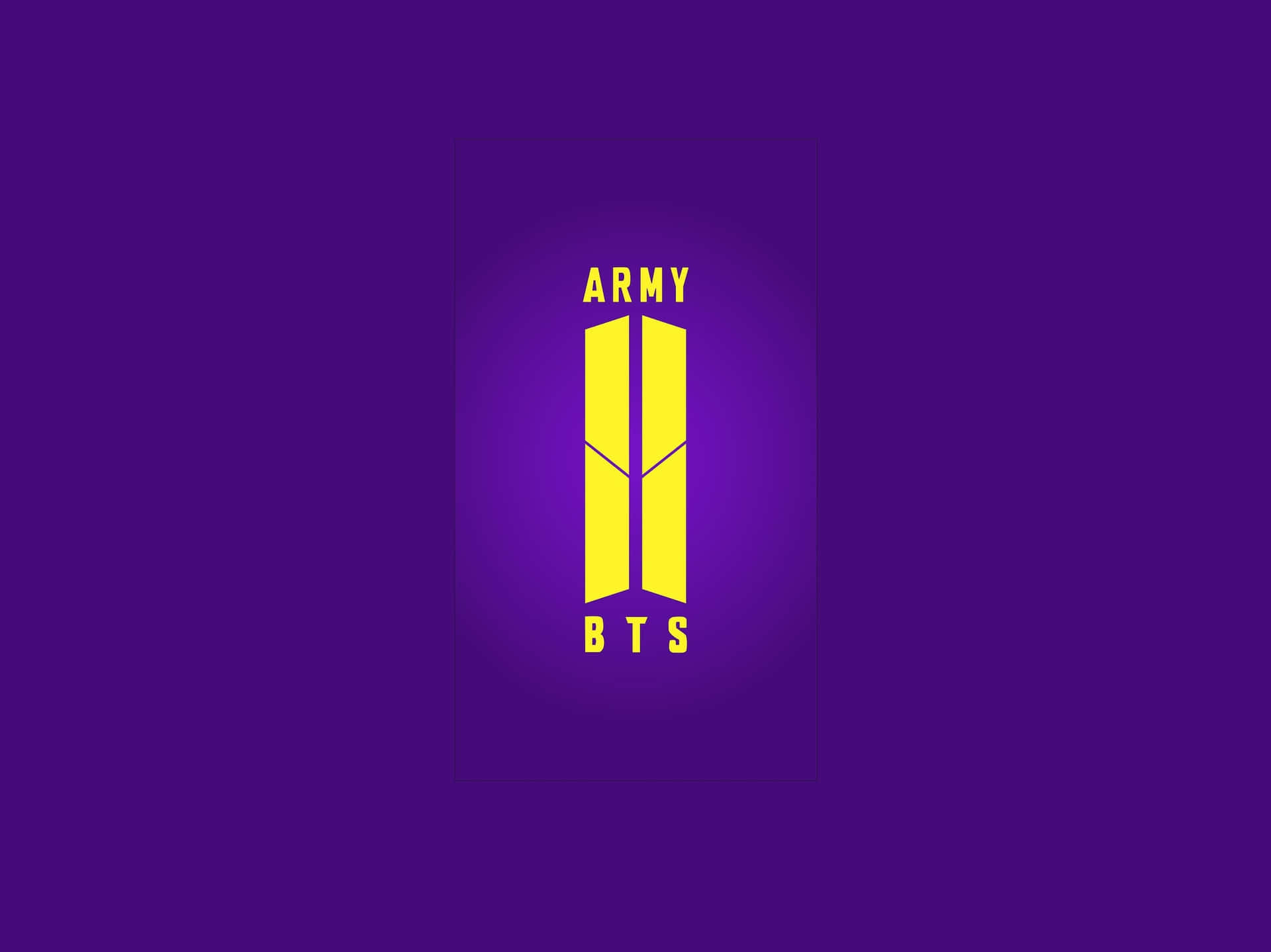 B T S A R M Y Logo Purple Background