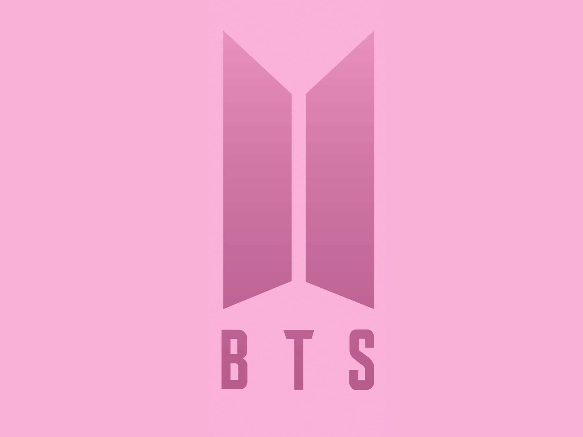 B T S Logo Pink Background Background
