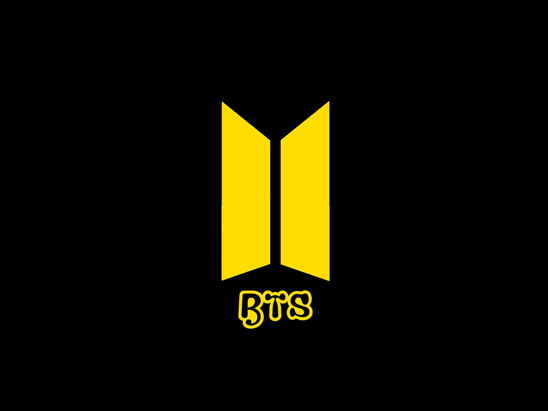 B T S Logo Yellowon Black