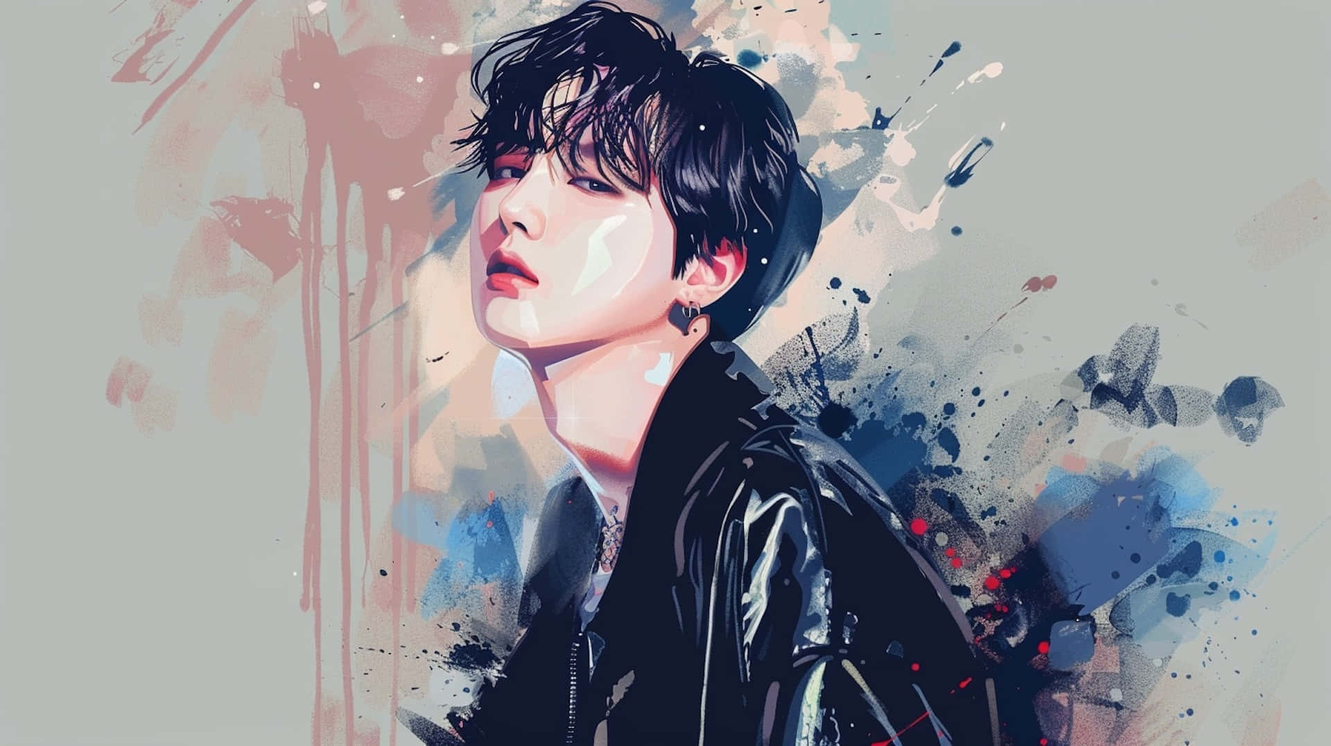 B T S Suga Artistic Aesthetic Wallpaper.jpg Background